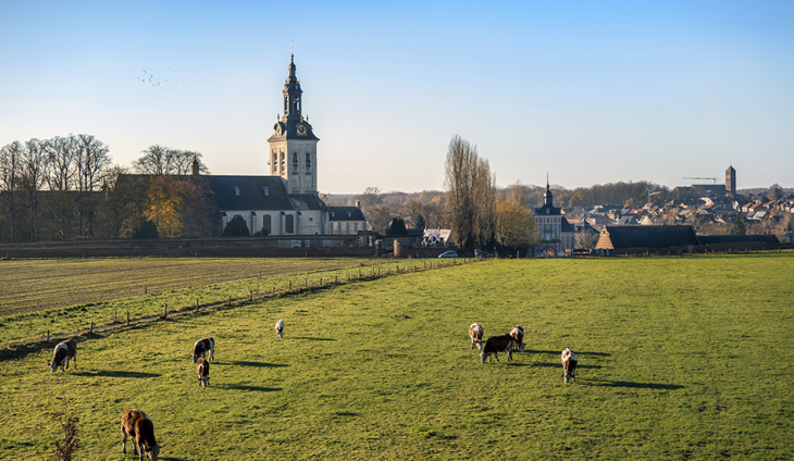 Prachtig panorama van Abdij van Park