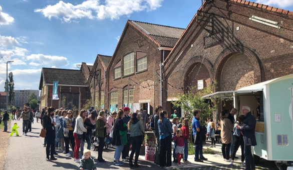 Zicht op HAL5 in de Locomotievenstraat