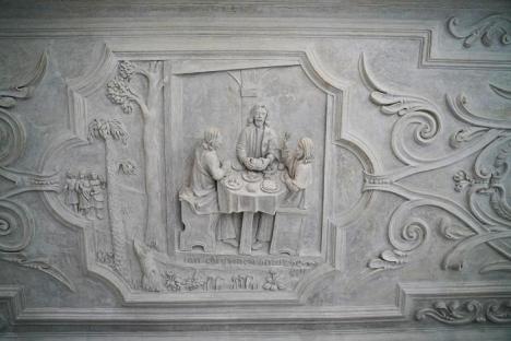 © Wim De Saeytyd Het stucwerkplafond in de refter van Abdij van Park